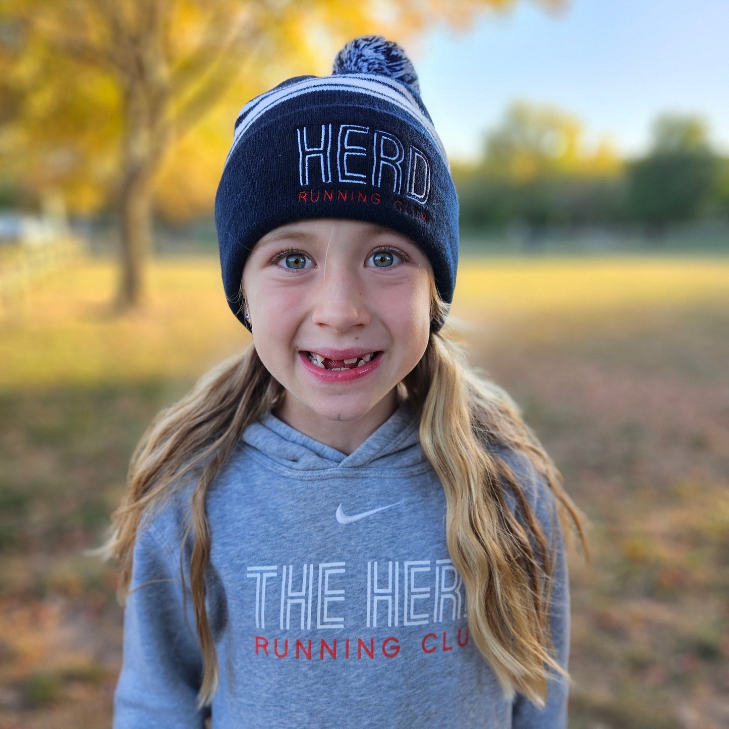 Herd Navy Beanie w/ Pom