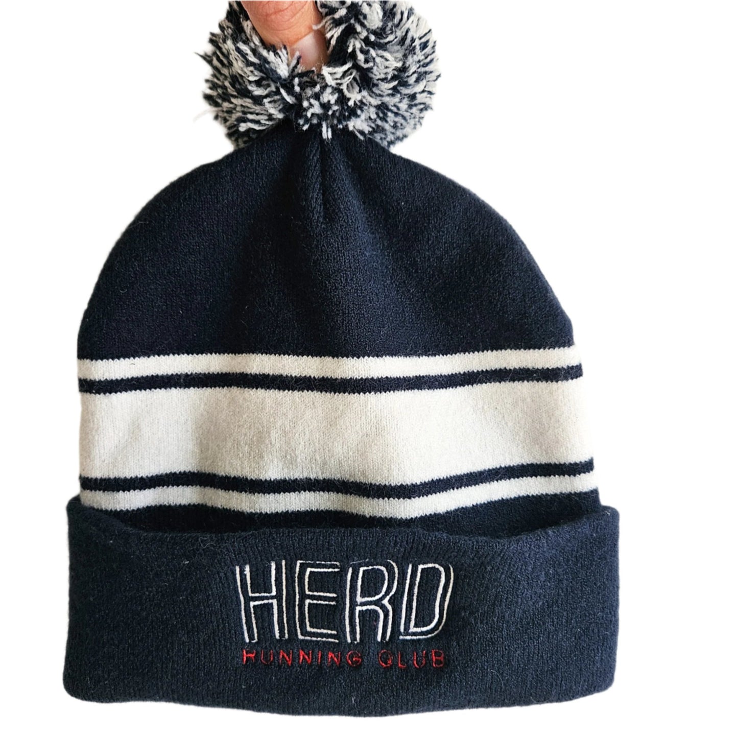 Herd Navy Beanie w/ Pom