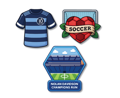 Champions Run Stickers - 3pk